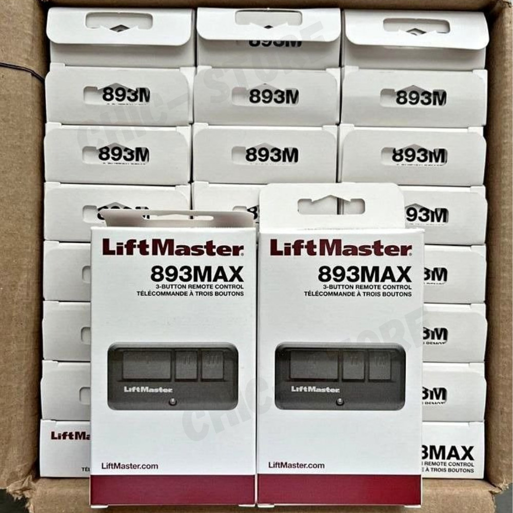 893MAX 3 Button LiftMaster Visor Remote Control Garage Door Opener PACK # 10