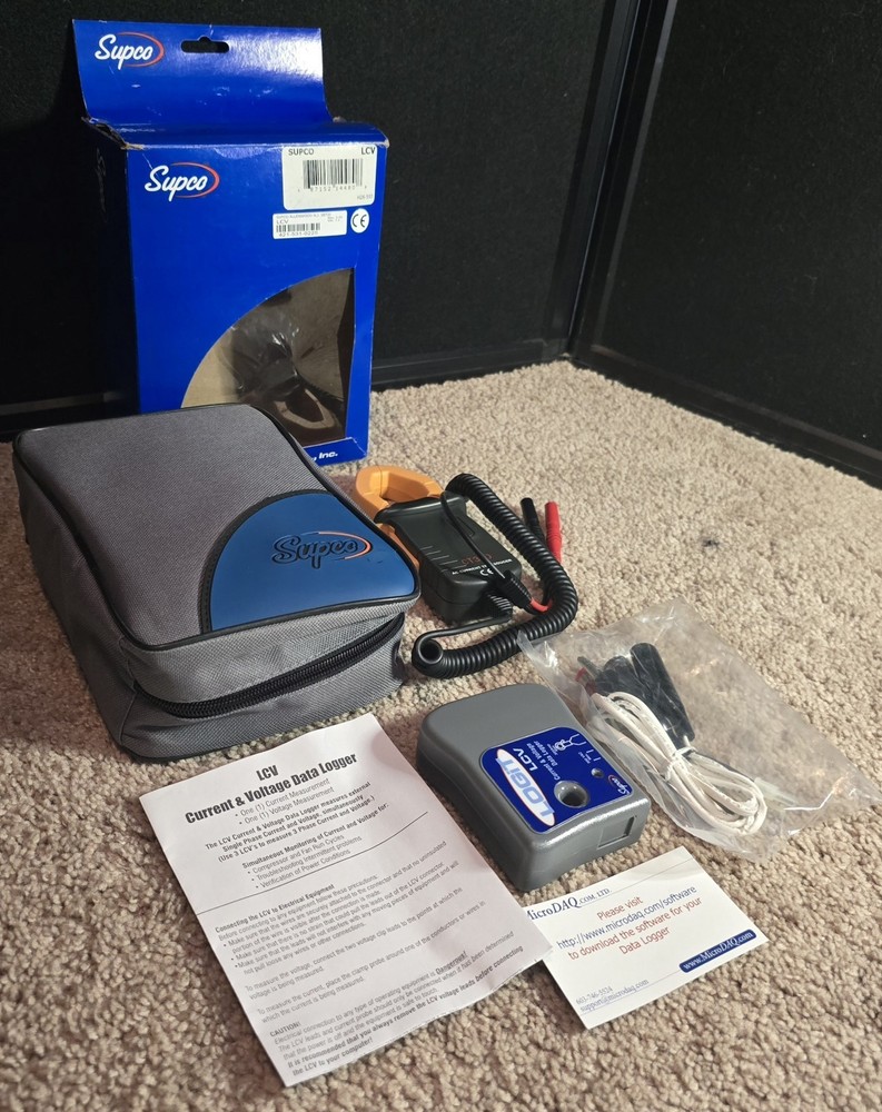 SUPCO LOGiT LCV Current & Voltage Data Logger Complete New Open Box