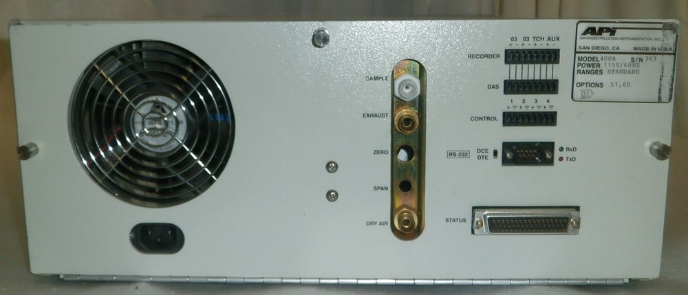 Teledyne (API) 400A Photometric O3 Analyzer Model 400A