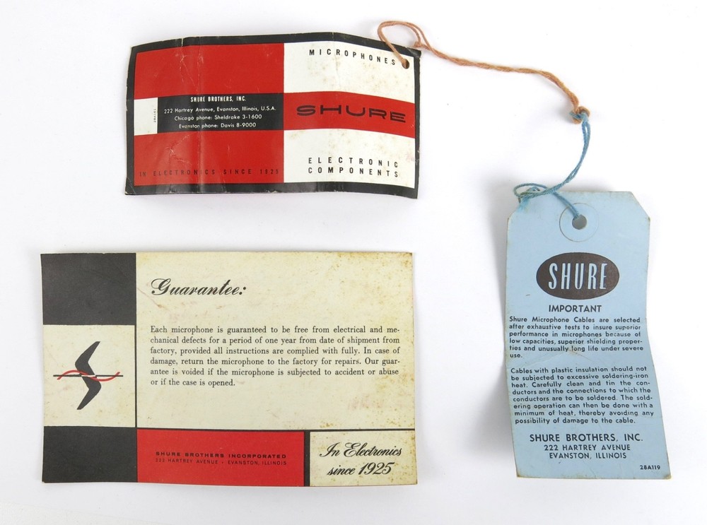 Vintage Shure Brothers 710S REX Microphone - Untested