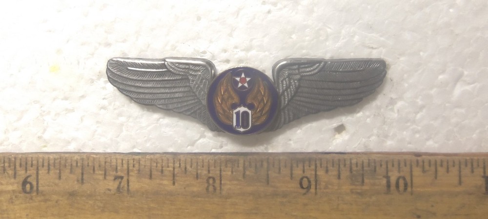 Large U S Air Force - 10th Air Force Wings Pin