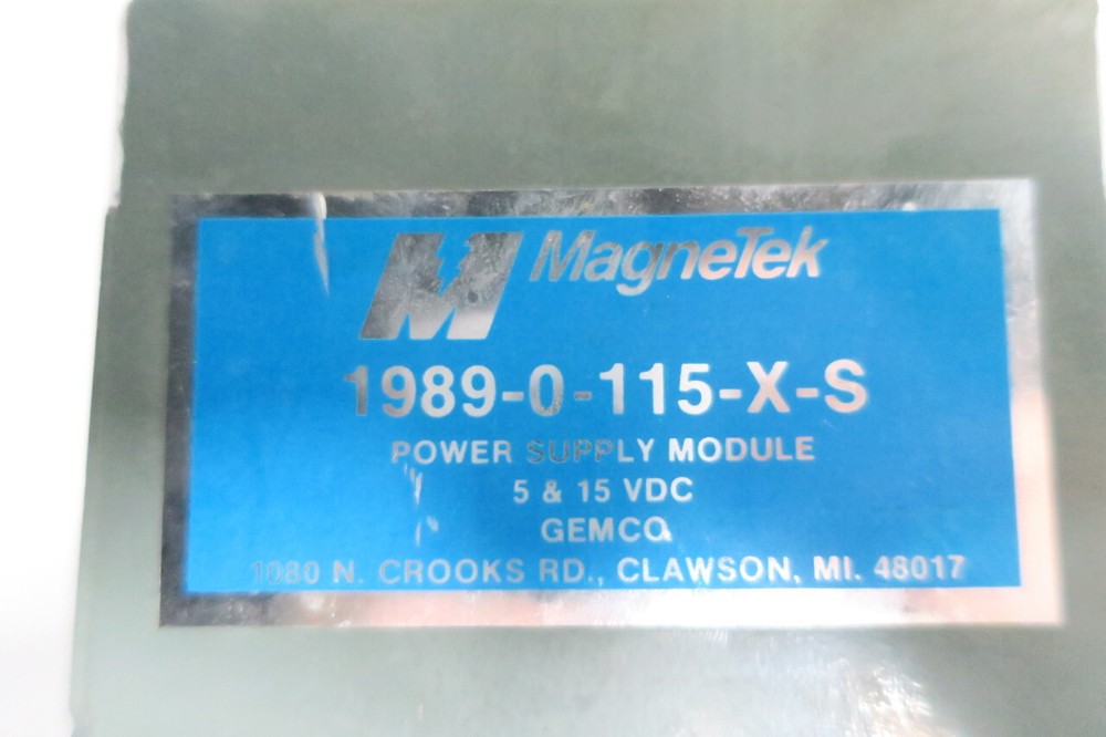 Magnetek 1989-0-115-X-S Power Supply Module