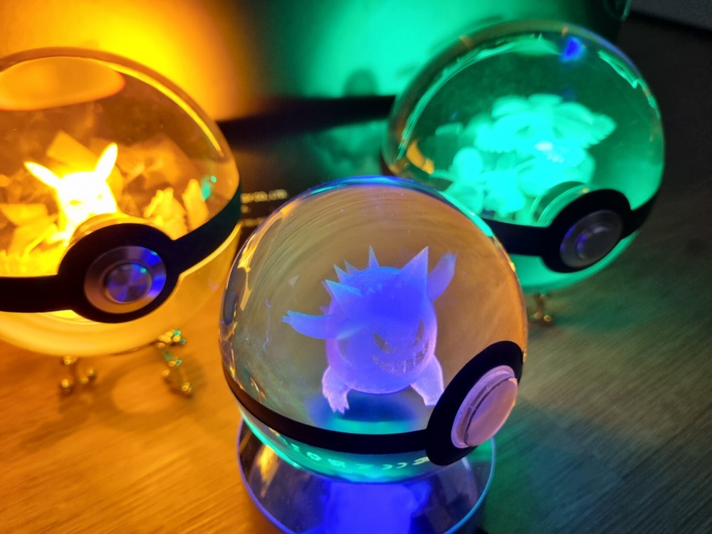 x3 Led Pokeball Night Light Lamp