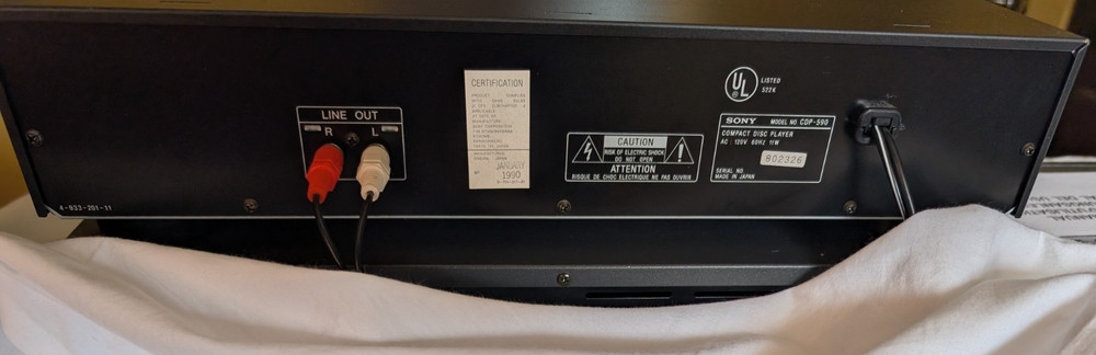 Sony Compact Disc CD Player CDP-590 Japan TESTED