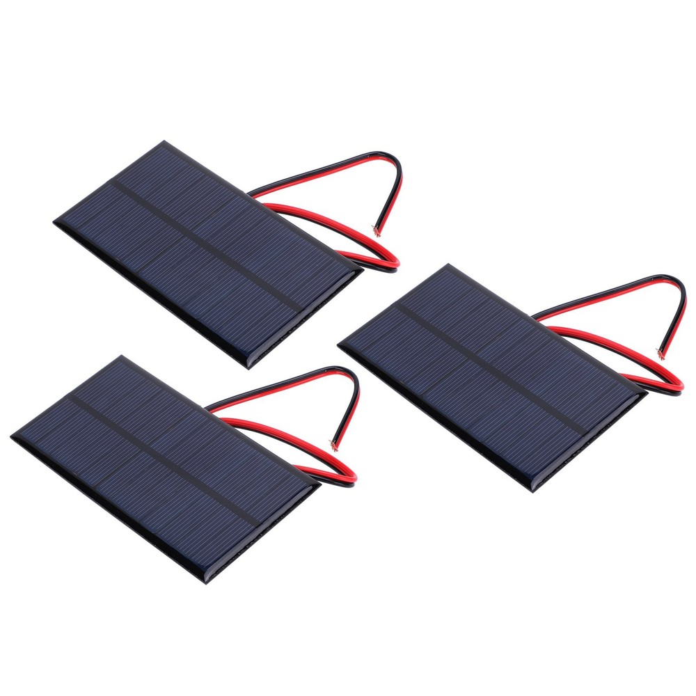 3pcs DC 6V 1W Solar Panel Cell Power Module Solar Panel With 30cm Cable