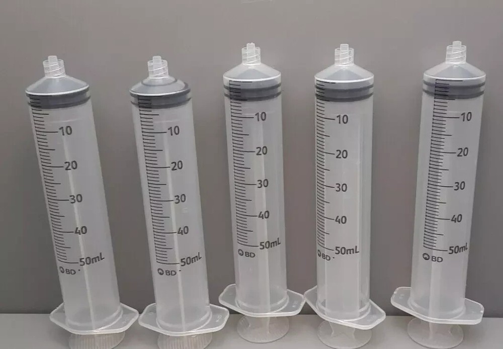 BD/50mL Luer Lock,  Plastic (lot of 5)