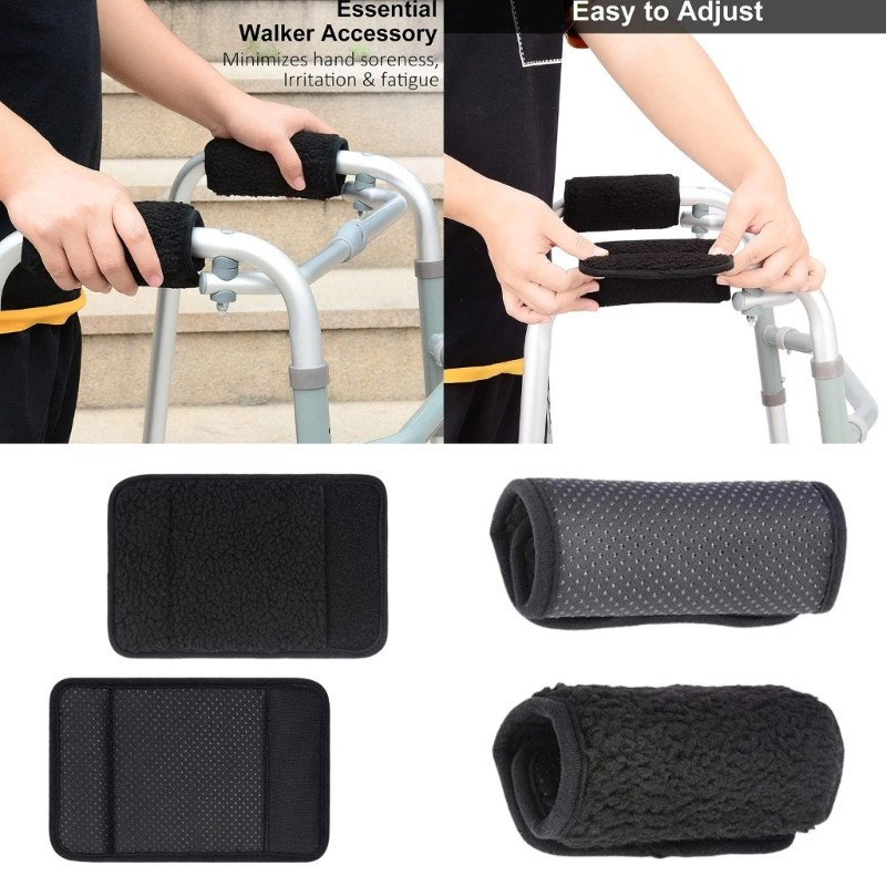 2Pcs Walker Handle Cushions,Padded Hand Cover Accessories for Rollator Handle