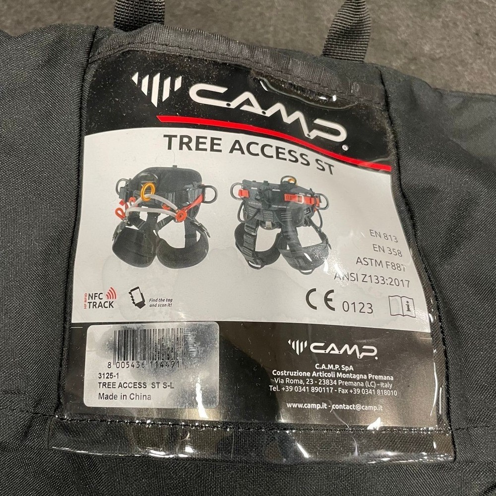 CAMP Tree Access ST Sit Harness Adjustable Size S - L, Black/Red