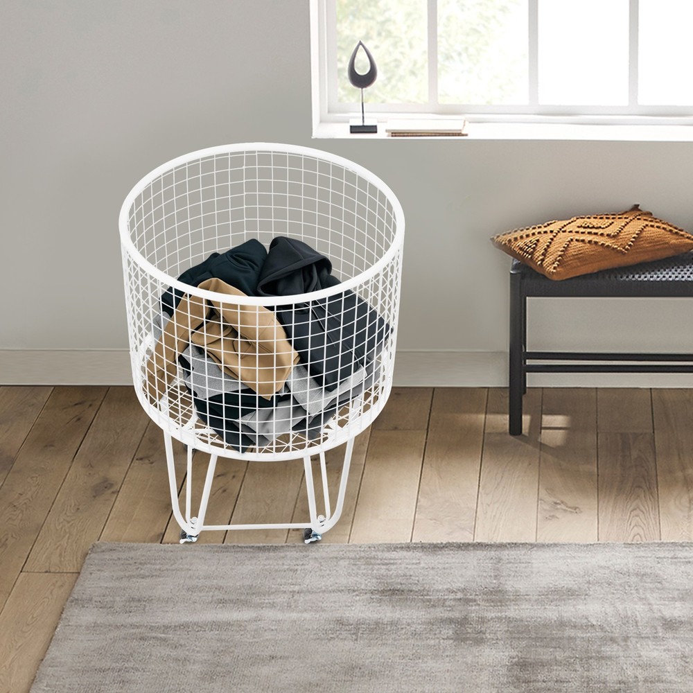 Laundry Basket Storage Cart Laundry Hamper with Wheels Rolling Laundry Hamper