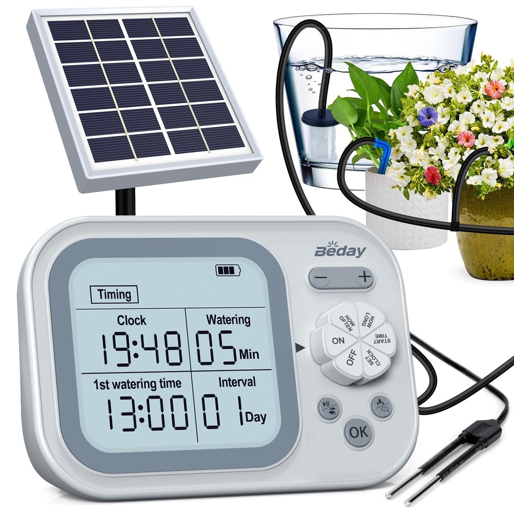 Solar Automatic Drip Irrigation System Houseplant Auto Self Watering Device W...