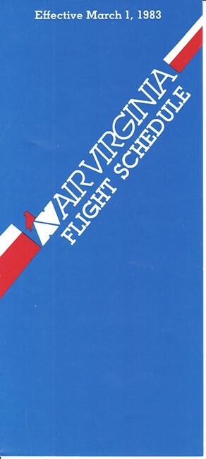 Air Virginia timetable 1983/03/01