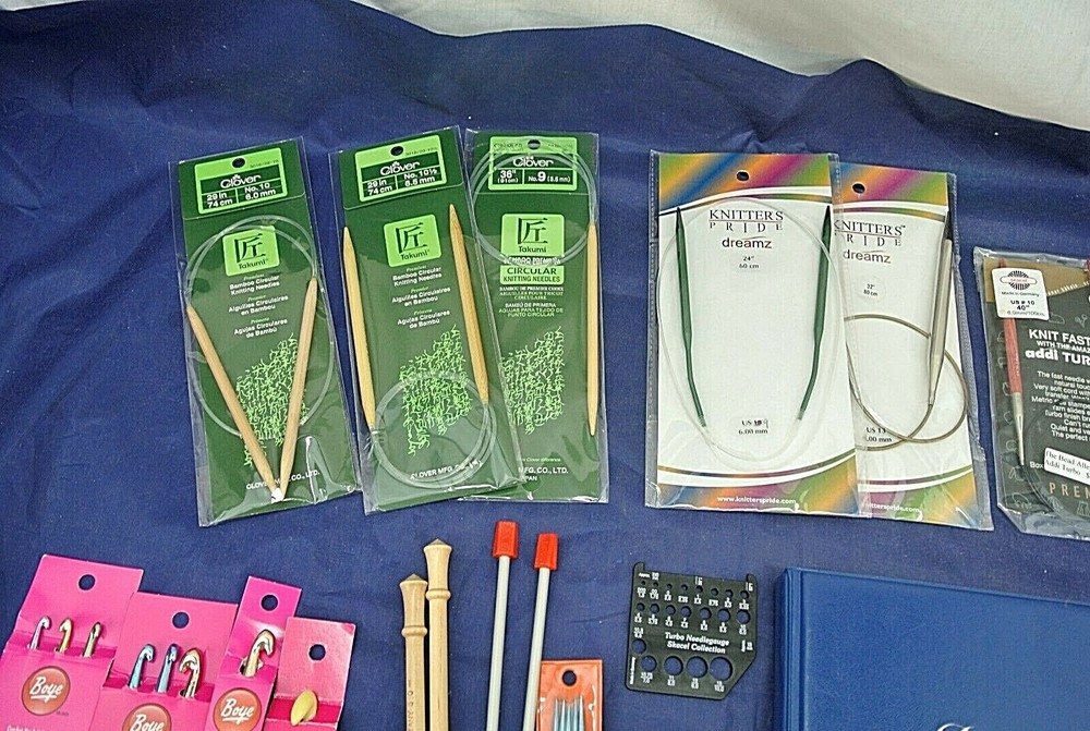 KNITTING NEEDLES, CROCHET HOOKS, VARIOUS SIZES, ALL NEW
