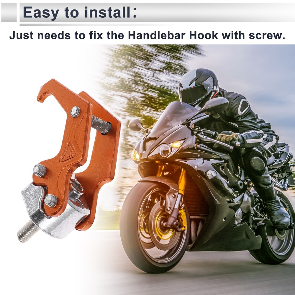 1pc Orange 62mm Alloy Motorcycle Hook for Claw