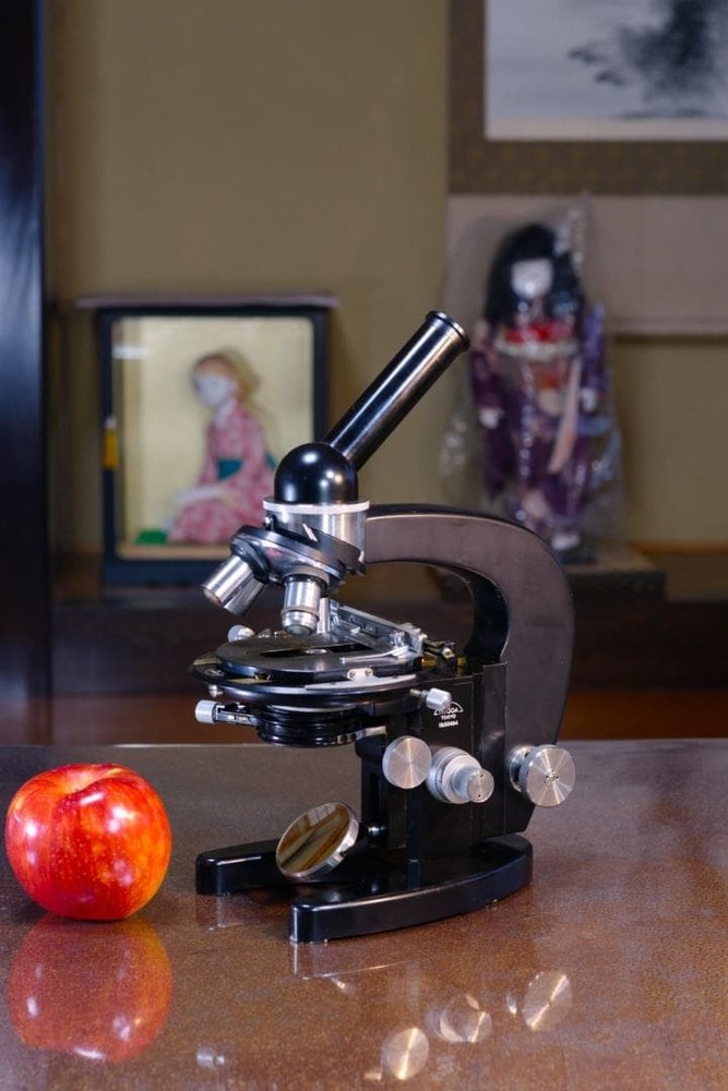 microscope antique collectible Chiyoda Microscope's "Model Lbi