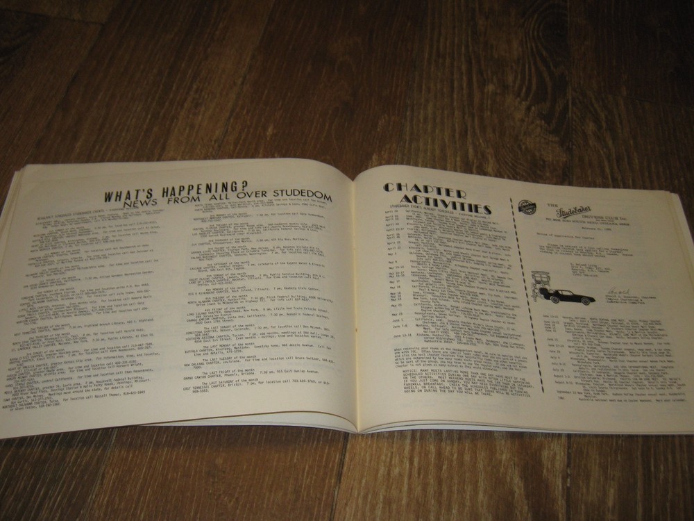 April 1980 Studebaker Turning Wheels Bulletin Studebaker