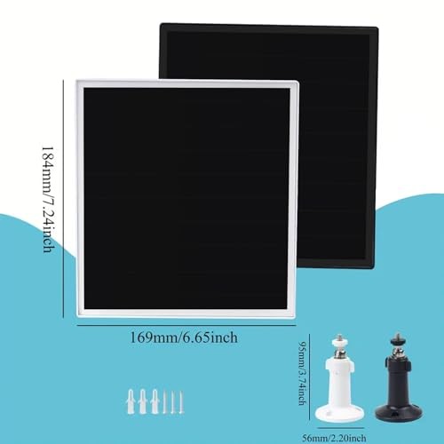 Ring Camera Solar Panel, 5W Solar Charger Compatible with Rings White-1Pack