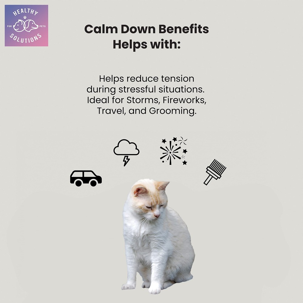 Healthy Solutions | Calming Chews for Cats | Melatonin |60 Soft Chews|252