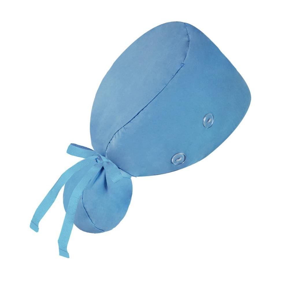 Womens Ponytail Scrub Caps Button Satin Lined Breathable Adjustable Nurse Hat