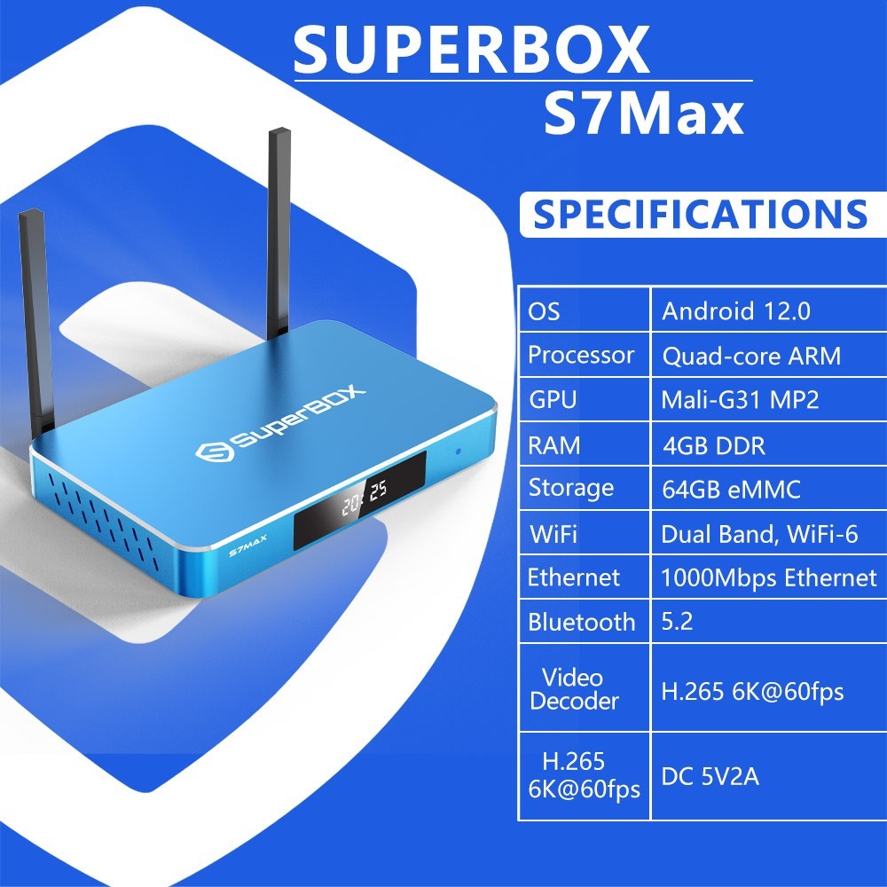 SuperBOX S7 Max HaveTime Shift Android Streaming Same Day Shipping message to Me