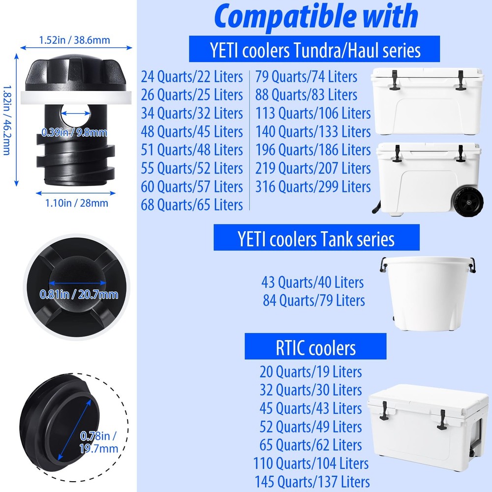 Keep Your Cooler Sealed - 2 Pack Yeti Drain Plug Replacements