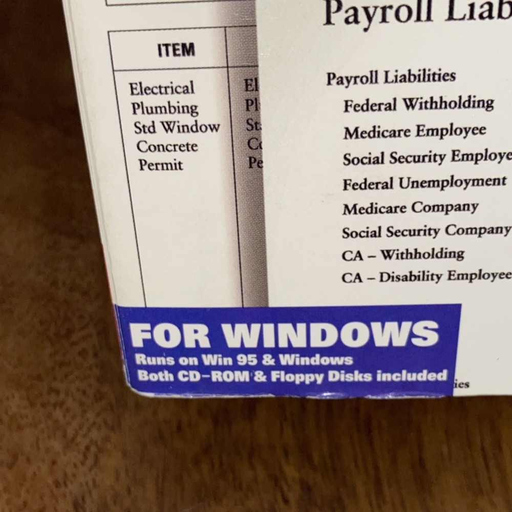 Quicken QuickBooks Pro 4.0 Windows Mac 3.5" Floppy Discs Manuals