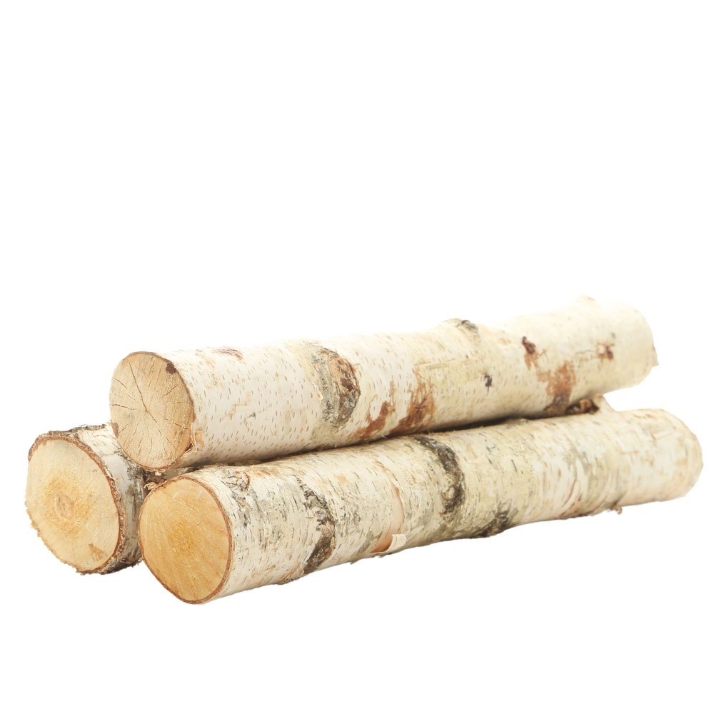 Decorative Birch Logs 16" Pack of 3