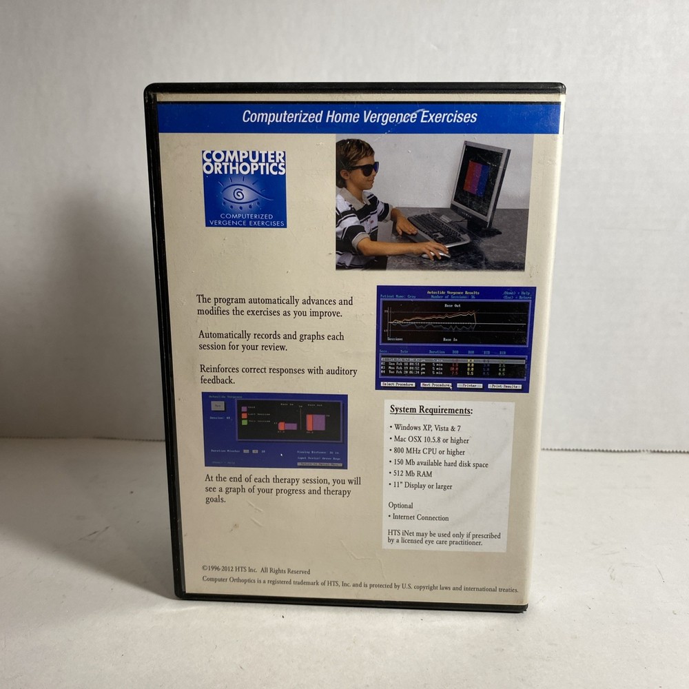 Computer Orthoptics Computerized Home Vergence Exercises HTS iNet Software