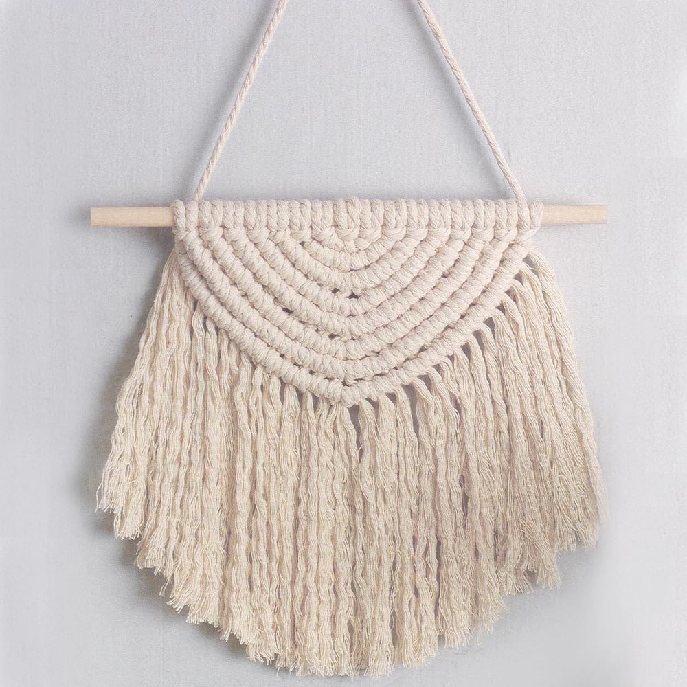 Macrame Kit Half Circle Hanging, Macrame Kits for Adults Beginners, Wall Hang...