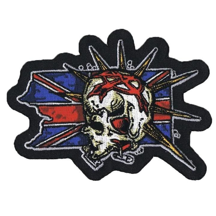 NWOT LETHAL THREAT PUNK SKULL MINI PATCH 3.75"x5" MN32032
