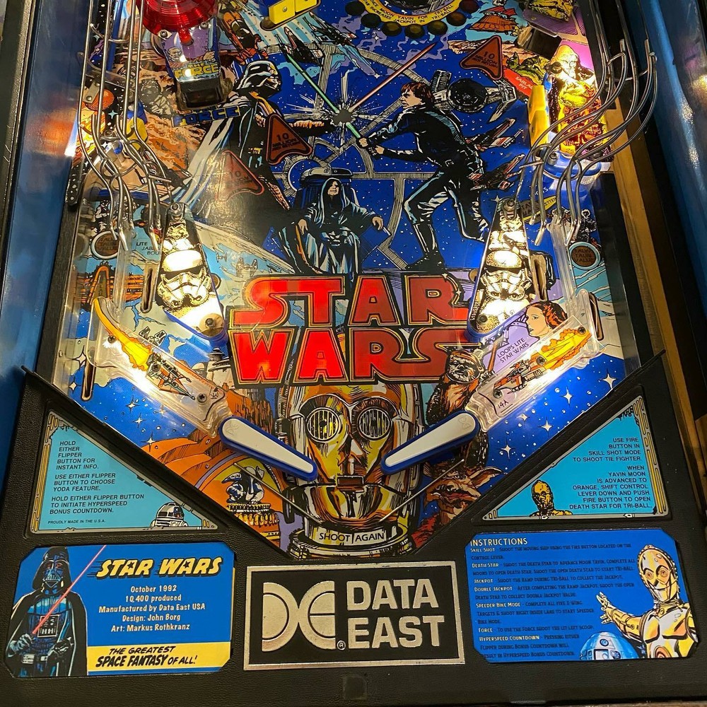 Data East Star Wars Pinball Custom Apron Cards Instruction Rules