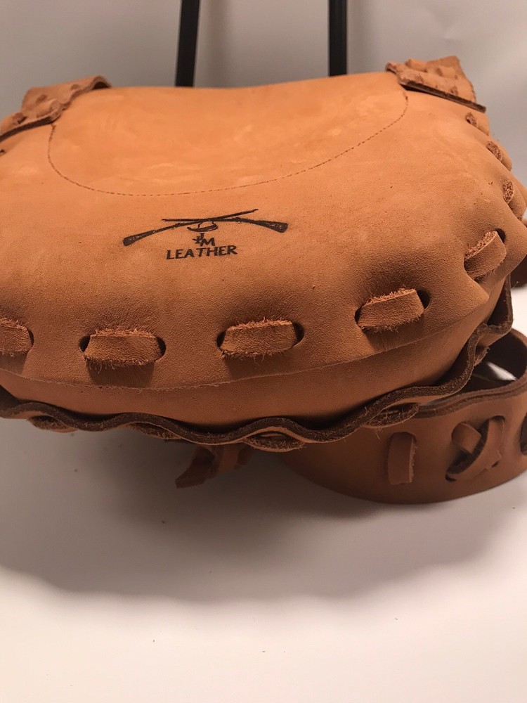 Handcrafted Deer Personalized Leather Bag Muzzleloading Hunting possible bag