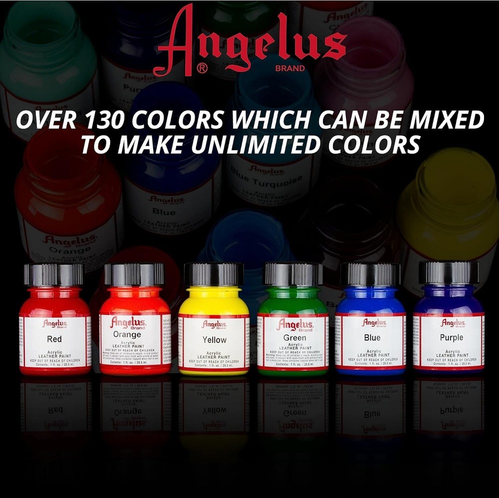 Angelus Acrylic Leather Paint, 4 oz., Mustard