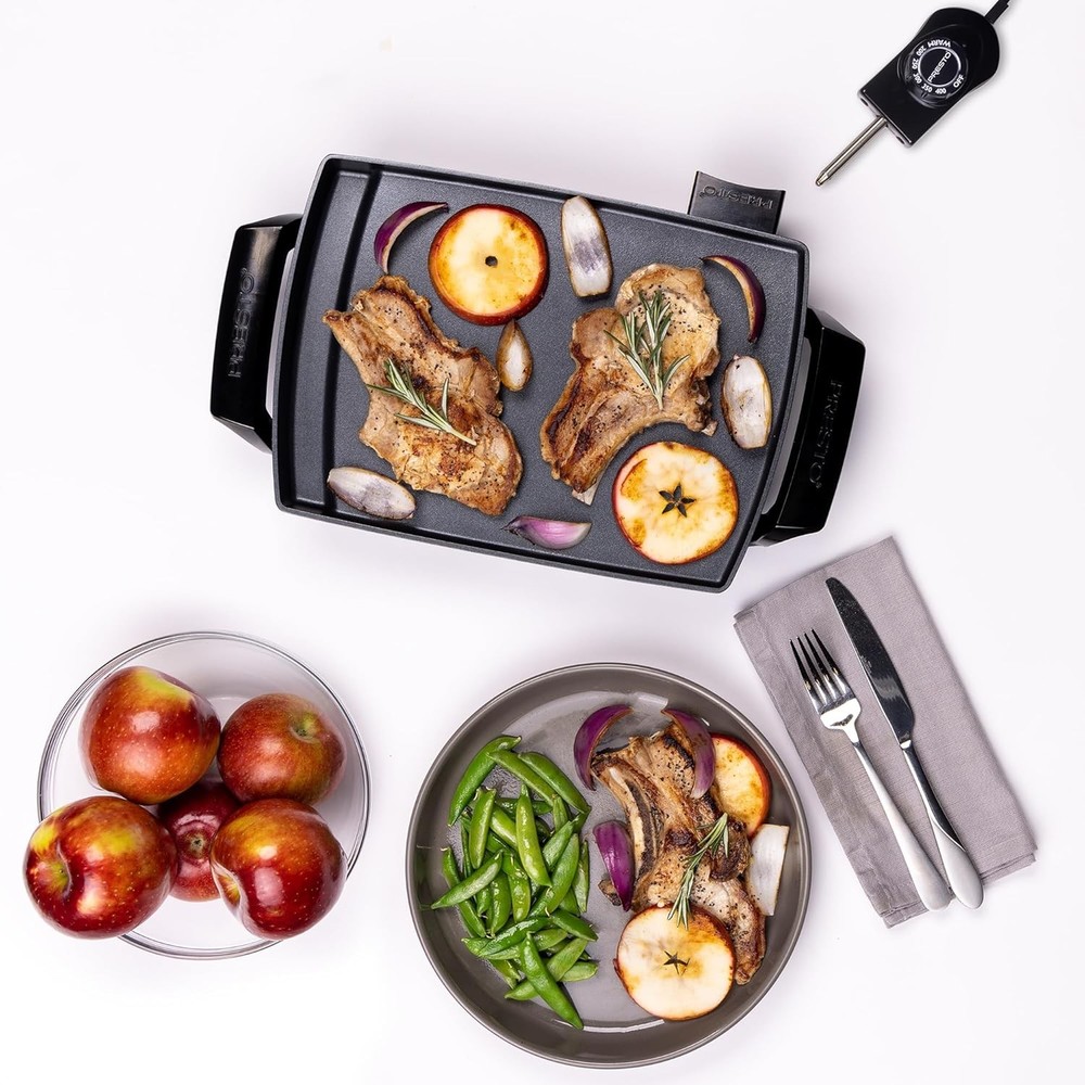 Non Stick Griddle Electric Plate Grill Small Compact Cooking Liddle Griddle