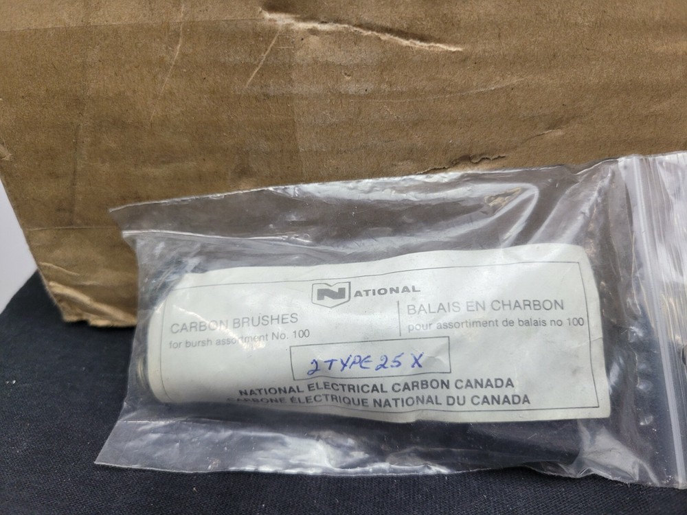 NATIONAL CARBON MOTOR BRUSHES Type 25X  2 in Package