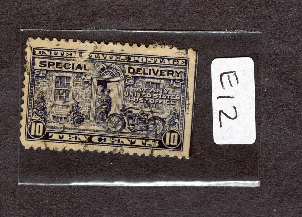 1922 Stamp #E12 Special Delivery Motorcycle Delivery Used