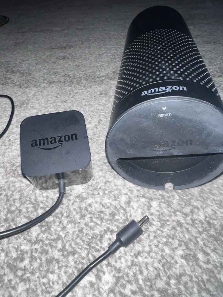 Amazon Echo (1st Generation) Smart Speaker with Alexa – Includes Power Adapter