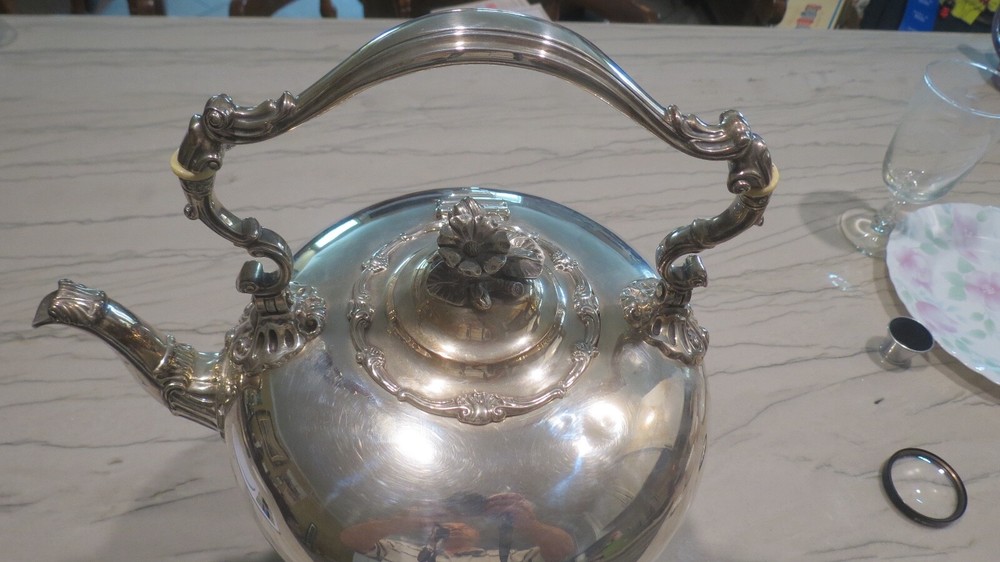 Massive Water Kettle Dresden 800 Silver By Eckert Germany 120 oz.