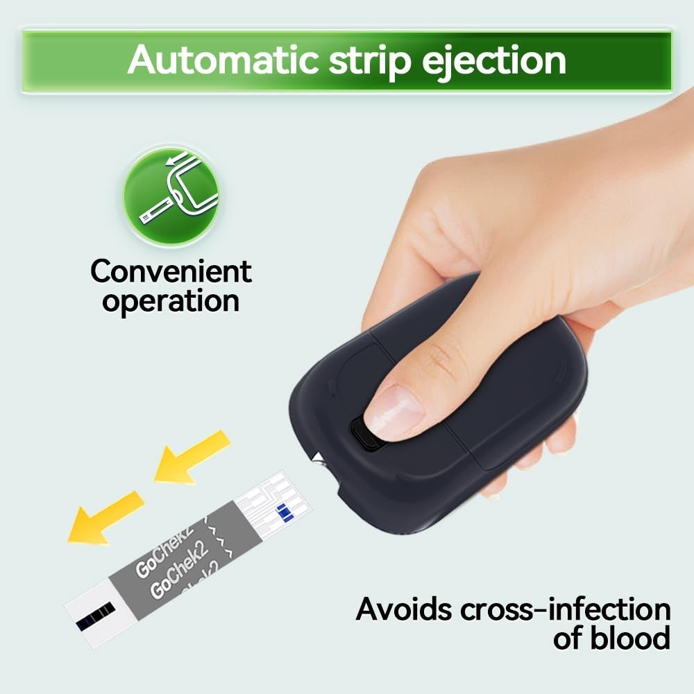 Bluetooth Blood Sugar Testing Kit 10 Strips & Lancets, Free App, No Coding, 5...