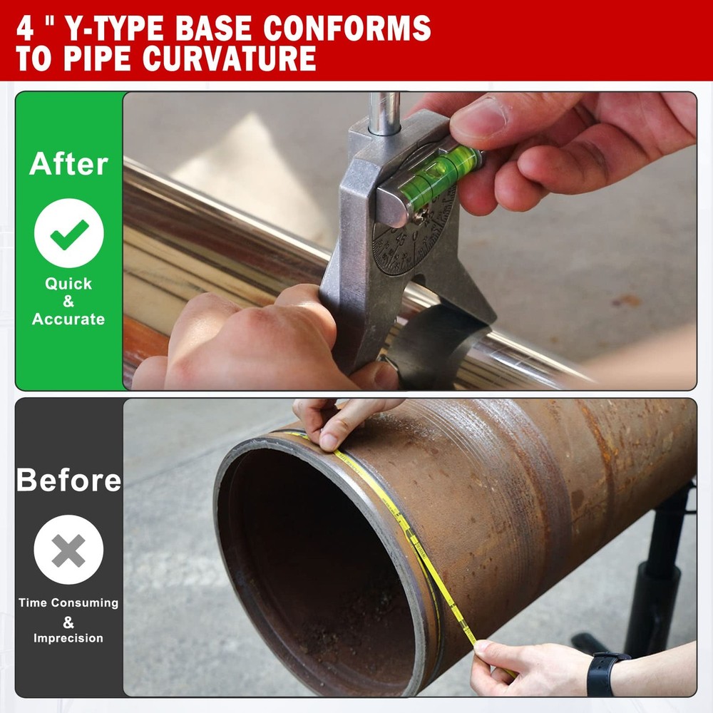 Anblak Pipe Center Finder, Pipefitter Tools w/Centering Head, Fitting...