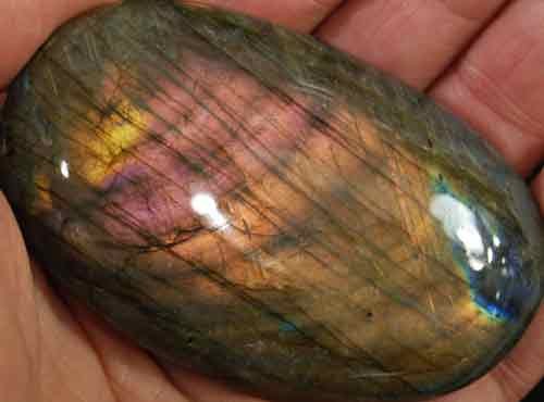 Labradorite Palm Stone (Grade AAA) #10