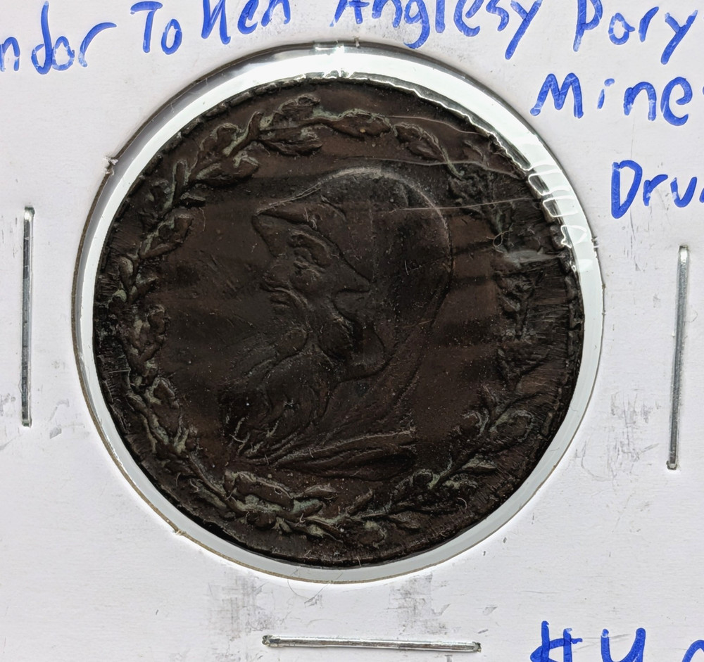 1791- Anglesey Mines Druid Copper Half Penny Condor Token