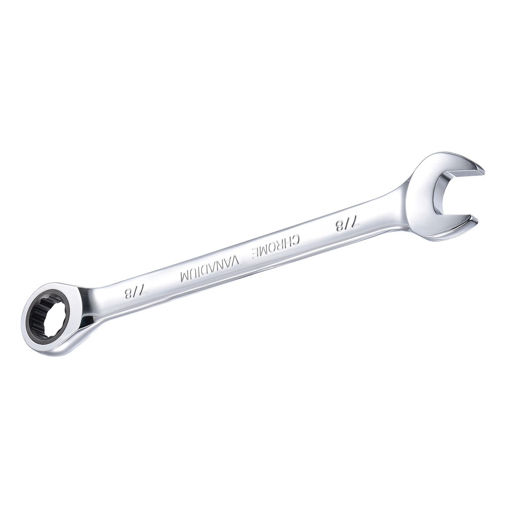 7/8" Ratcheting Combination Wrench Spanner Tool SAE 72 Teeth 12 Point Box Ended