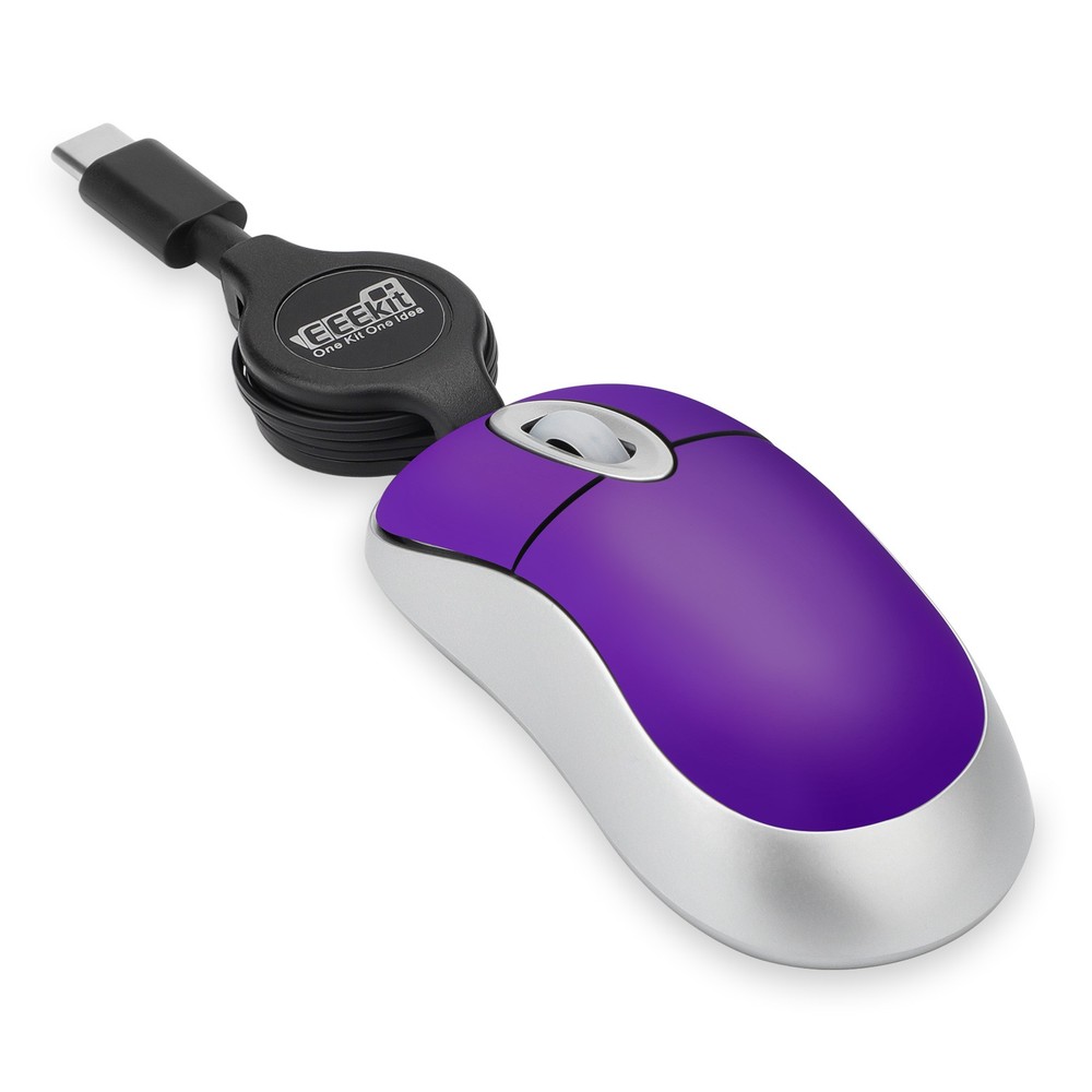 Mini USB C Optical Mouse 3-Button Computer Wired Mice for Windows/Mac Laptop PC