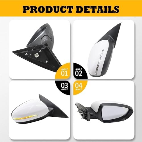 Passenger Side Mirror Assembly Compatible with 2011-2013 Optima Turn Signal
