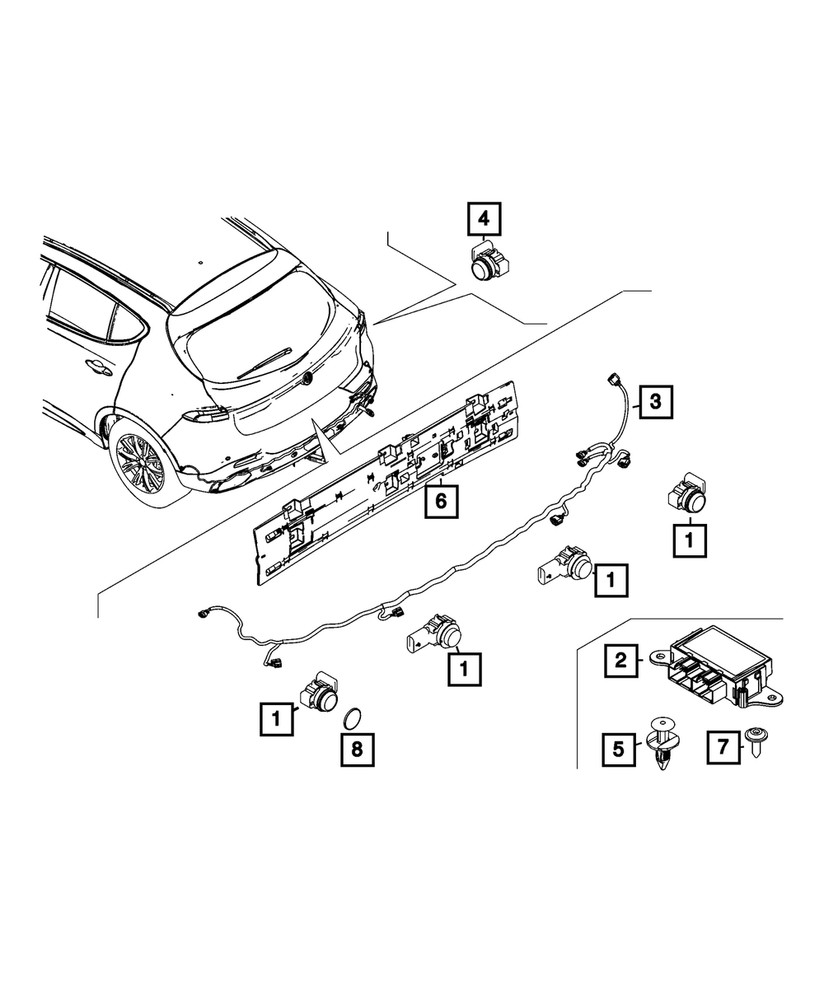 Genuine Mopar Park Assist Module 68606952AA