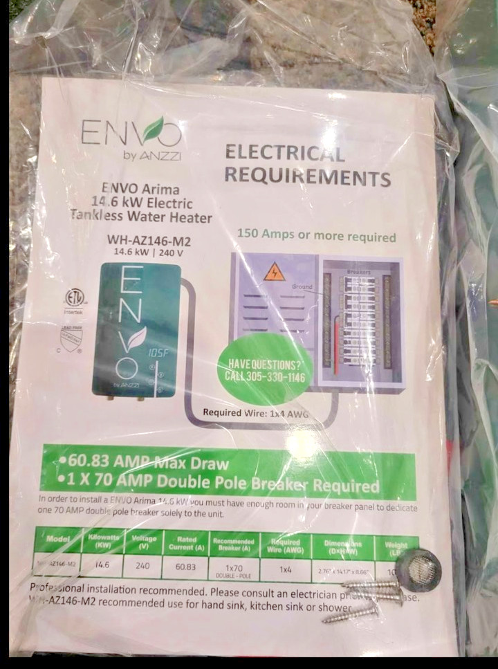 New Envo by Anzzi Single Phase Tankless Water Heater