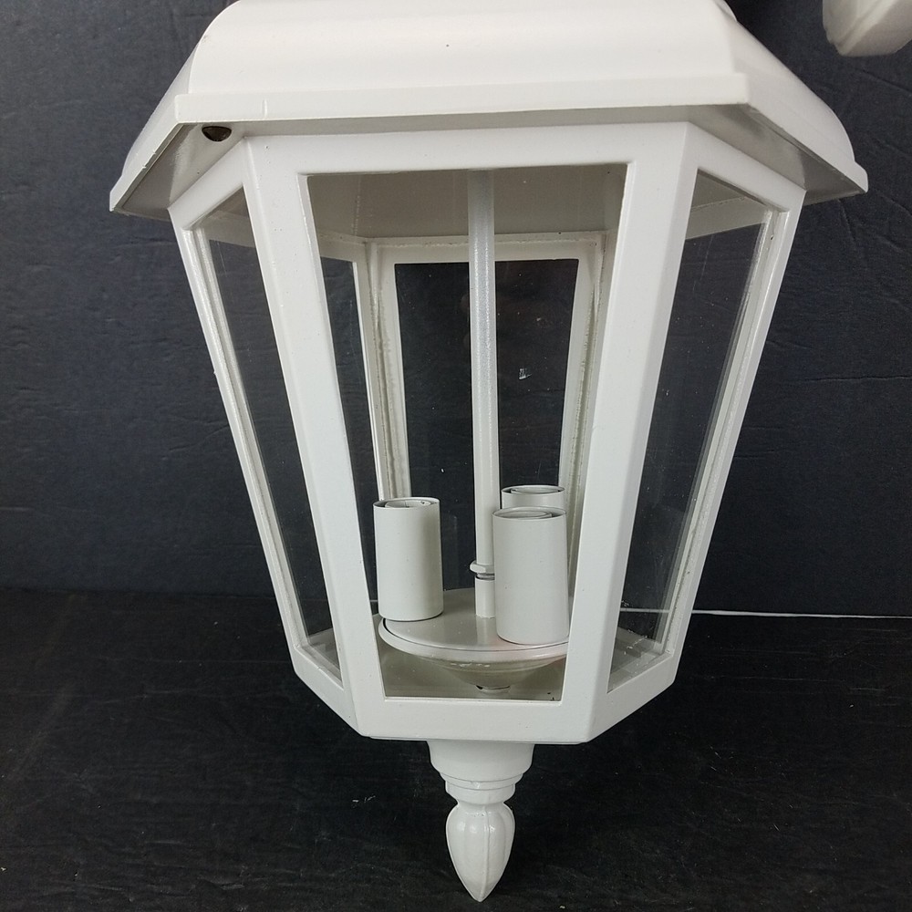 Melissa 3 Light Outdoor Lantern Wall Mount Aluminum White