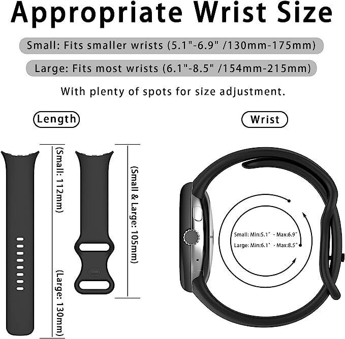 For Google Pixel Watch 1 2 Soft Replacement Strap Silicone Sport Watch Band