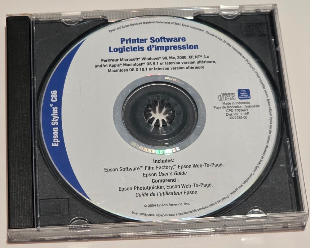 Epson Stylus C86 Printer Software for Windows