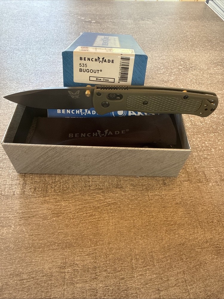 Bugout 535 Olive Green Handle CPM-S30V Blade Authenticity Unverified